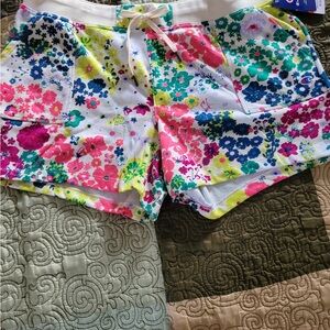 Champion Pink and Green Athletic Shorts Vibrant Design